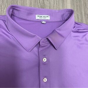Peter Millar Summer Comfort, Plus Sized, Purple Men's Shirt‎